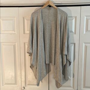 LOFT Ann Taylor Knit Travel Wrap Shrug Sweater One Size Gray Open Front